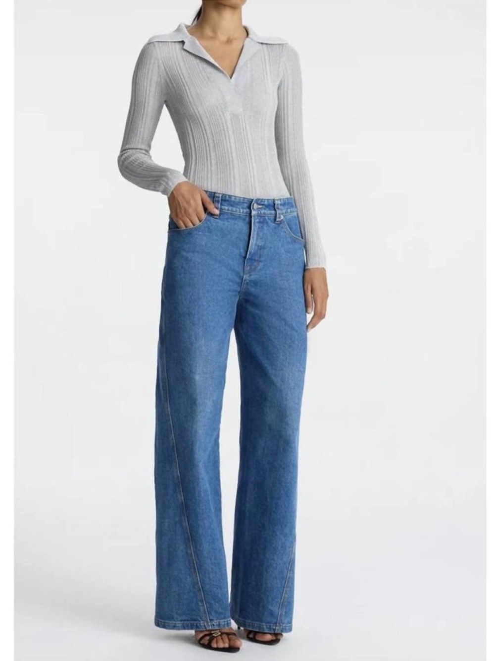 A.L.C. abbott jean Wide leg high rise sz 26 NEW